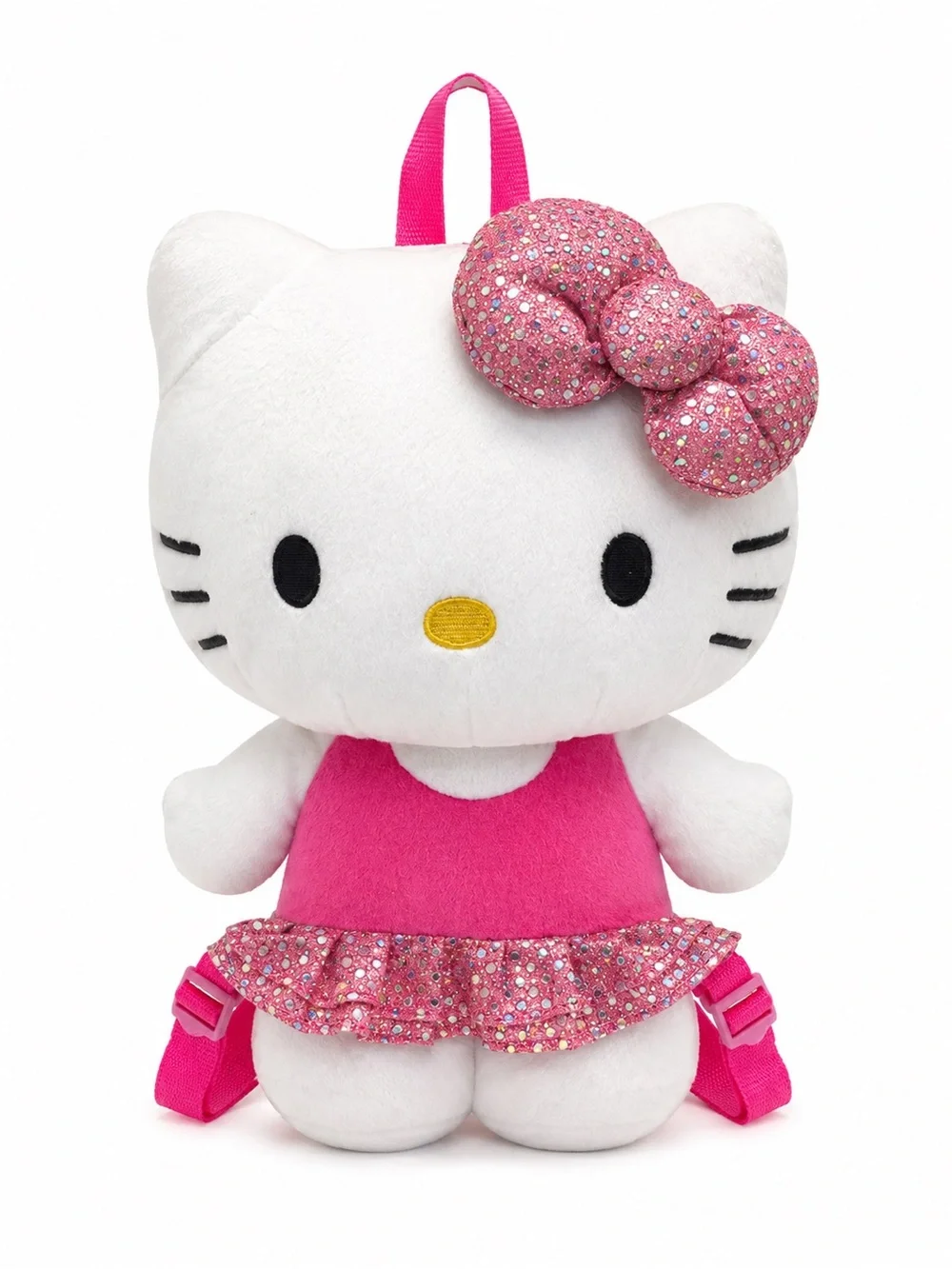 Hello Kitty Pink Plush Bag with Glitter Bow